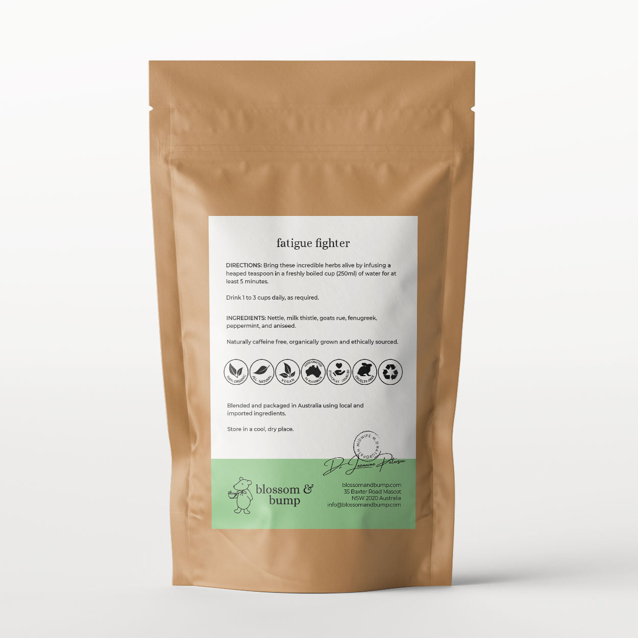 Fatigue Fighter Tea Blend Back