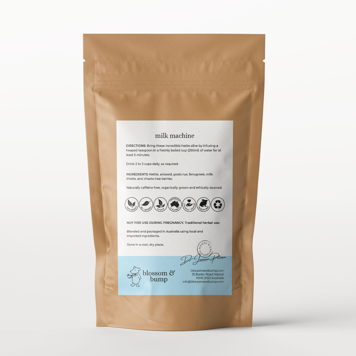 Milk Machine Tea Blend Back